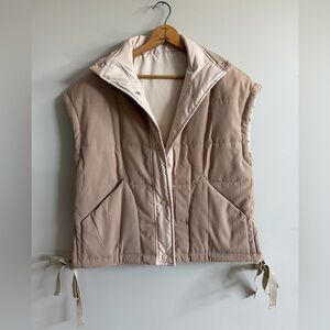 Tan puffer vest